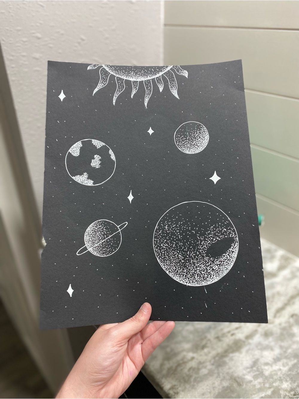 Black Celestial Design *WILL COME FRAMED!* - Picture 4 of 5